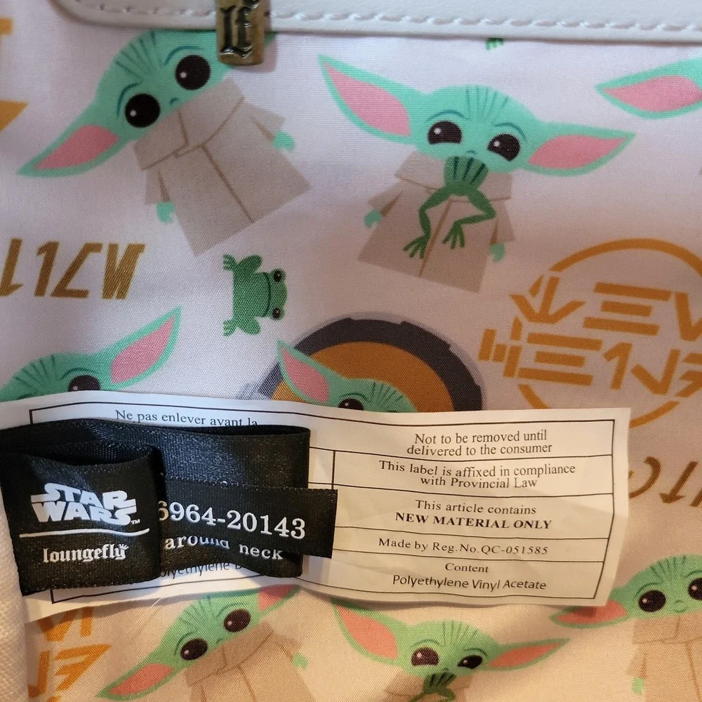 Loungefly Star Wars The Mandalorian Grogu Baby Yoda Mini Backpack OS Tan Green